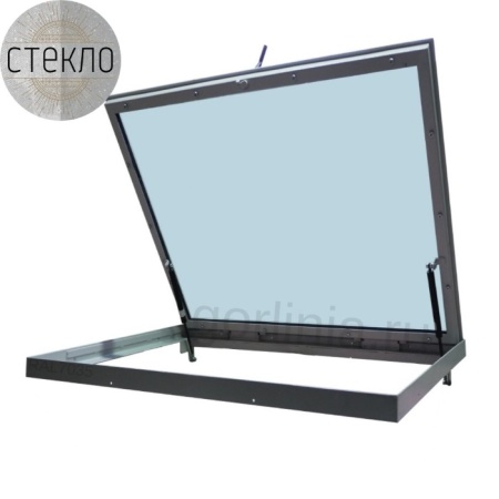 Модель стеклянного напольного люка Стеклогор 1000х1000*75