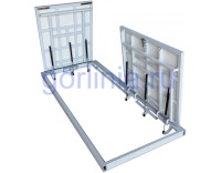 Так выглядит напольный люк АМО КОМБИ с комбинированными створками двухдверный на заказ 